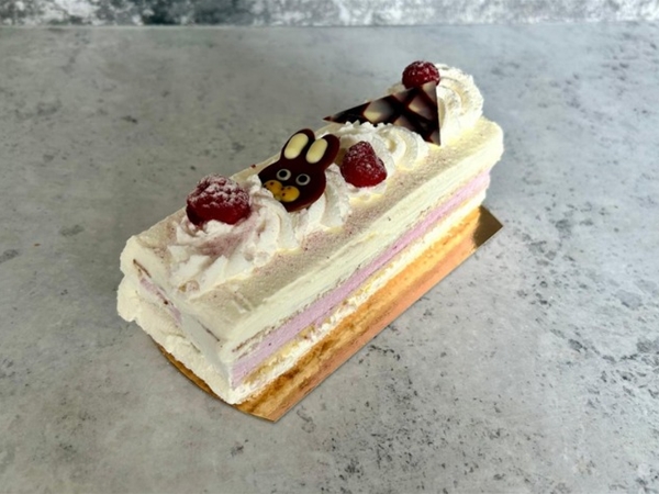 Framboos witte chocolade snitt